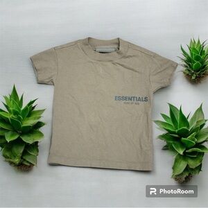 Essentials Fear Of God Kids Color Tan Short Sleeve Tee